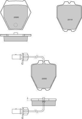 E.T.F. 12-1121 - Brake Pad Set, disc brake car-mod.net