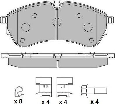 4U Autoparts 22539VV - Brake Pad Set, disc brake car-mod.net
