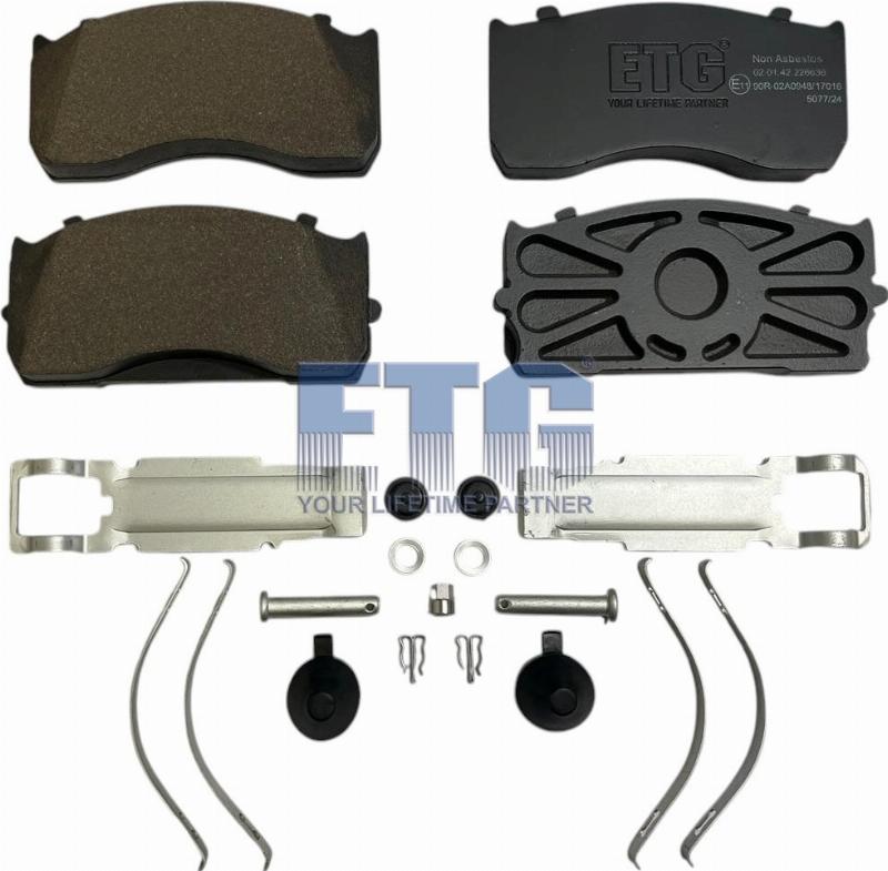 ETG Automotive 02.01.42.226636 - Brake Pad Set, disc brake car-mod.net