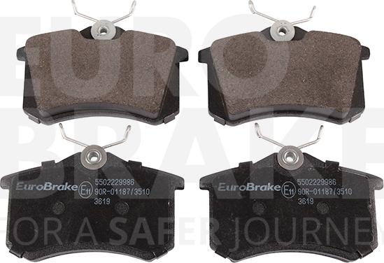 Eurobrake 5502229986 - Brake Pad Set, disc brake car-mod.net
