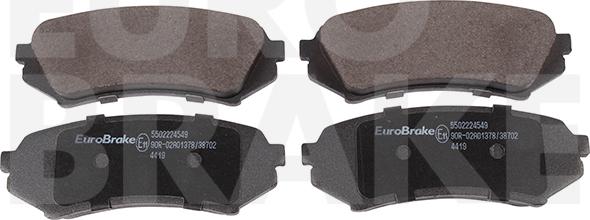 Eurobrake 5502224549 - Brake Pad Set, disc brake car-mod.net