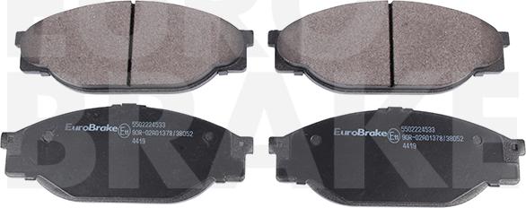 Eurobrake 5502224533 - Brake Pad Set, disc brake car-mod.net