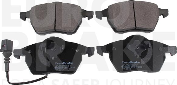 Eurobrake 5502224757 - Brake Pad Set, disc brake car-mod.net