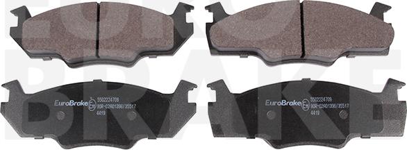 Eurobrake 5502224709 - Brake Pad Set, disc brake car-mod.net