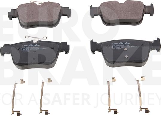 Eurobrake 55022247164 - Brake Pad Set, disc brake car-mod.net