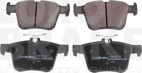 Eurobrake 55022247116 - Brake Pad Set, disc brake car-mod.net