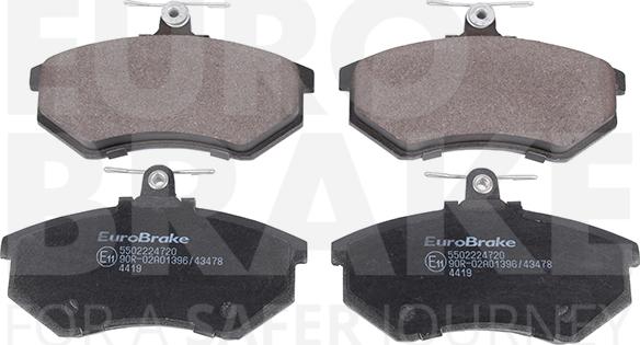 Eurobrake 5502224720 - Brake Pad Set, disc brake car-mod.net