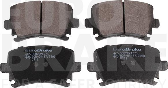 Eurobrake 5502224775 - Brake Pad Set, disc brake car-mod.net