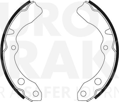 Eurobrake 58492751455 - Drum Brake Shoe Set car-mod.net