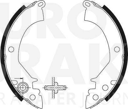 Eurobrake 58492730384 - Drum Brake Shoe Set car-mod.net