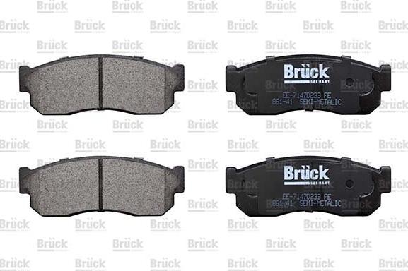 EURO ESPAÑA EE-7170D265 - Brake Pad Set, disc brake car-mod.net