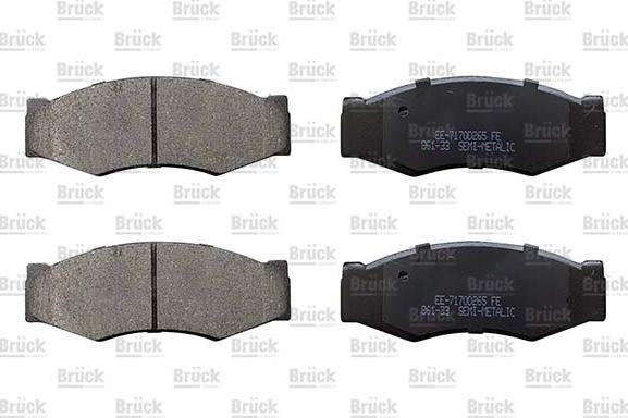 EURO ESPAÑA EE-7171D266 - Brake Pad Set, disc brake car-mod.net