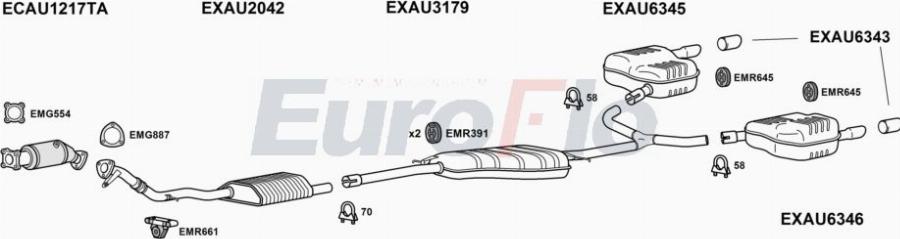 EuroFlo AUA420 2055C - Exhaust System car-mod.net