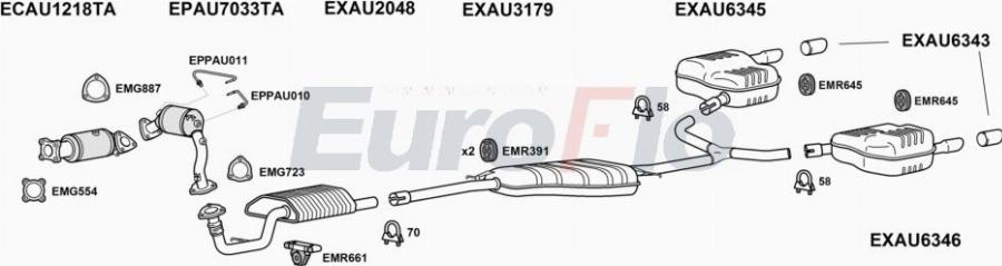 EuroFlo AUA420 2055D - Exhaust System car-mod.net