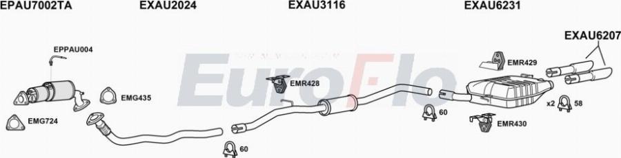 EuroFlo AUA520D 1022A04 - Exhaust System car-mod.net