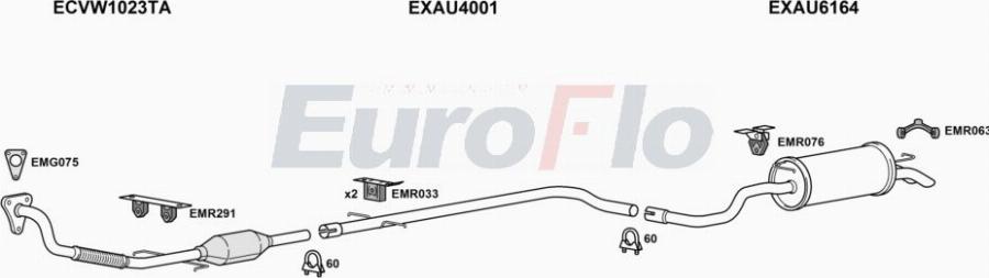 EuroFlo AUA319D 1004A00 - Exhaust System car-mod.net