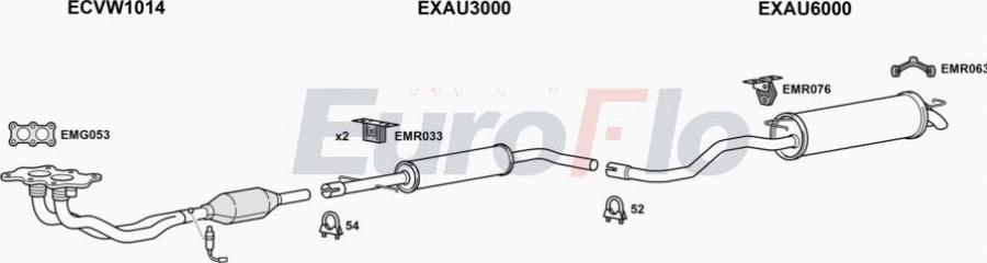 EuroFlo AUA316 1001A00 - Exhaust System car-mod.net