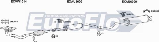 EuroFlo VWGOL16 1018 - Exhaust System car-mod.net