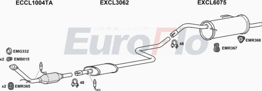 EuroFlo CLCOL11 1001A00 - Exhaust System car-mod.net