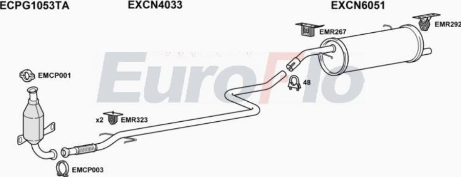 EuroFlo CNC214D 1001A00 - Exhaust System car-mod.net