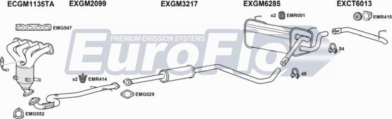 EuroFlo CTCRU16 2001 - Exhaust System car-mod.net