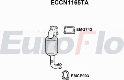 EuroFlo ECCN1165TA - Catalytic Converter car-mod.net