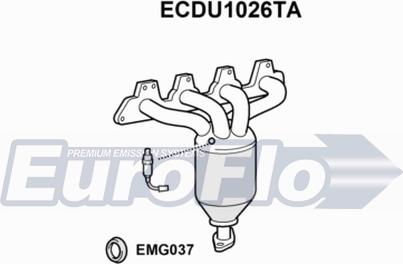 EuroFlo ECDU1026TA - Catalytic Converter car-mod.net