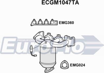 EuroFlo ECGM1047TA - Catalytic Converter car-mod.net