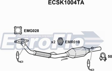 EuroFlo ECSK1004TA - Catalytic Converter car-mod.net