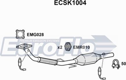 EuroFlo ECSK1004 - Catalytic Converter car-mod.net