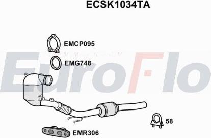 EuroFlo ECSK1034TA - Catalytic Converter car-mod.net