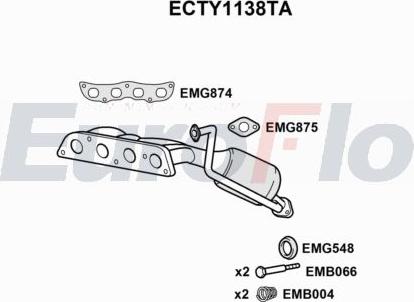 EuroFlo ECTY1138TA - Catalytic Converter car-mod.net