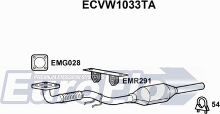 EuroFlo ECVW1033TA - Catalytic Converter car-mod.net