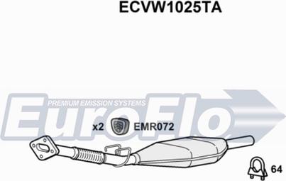 EuroFlo ECVW1025TA - Catalytic Converter car-mod.net