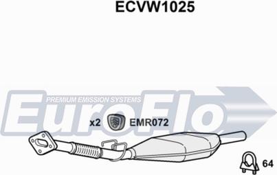 EuroFlo ECVW1025 - Catalytic Converter car-mod.net