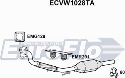 EuroFlo ECVW1028TA - Catalytic Converter car-mod.net