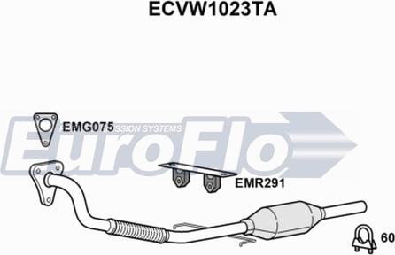 EuroFlo ECVW1023TA - Catalytic Converter car-mod.net