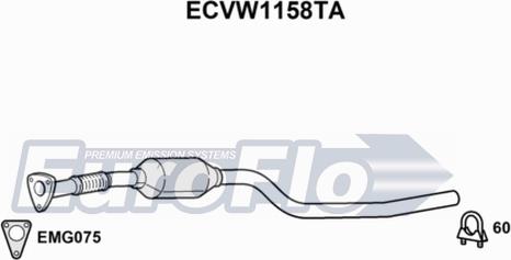 EuroFlo ECVW1158TA - Catalytic Converter car-mod.net