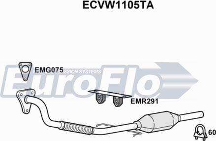 EuroFlo ECVW1105TA - Catalytic Converter car-mod.net