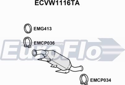EuroFlo ECVW1116TA - Catalytic Converter car-mod.net