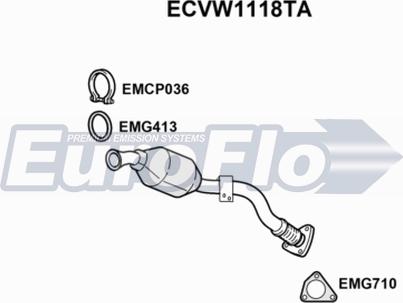 EuroFlo ECVW1118TA - Catalytic Converter car-mod.net