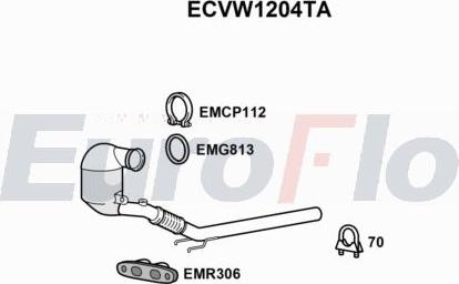 EuroFlo ECVW1204TA - Catalytic Converter car-mod.net