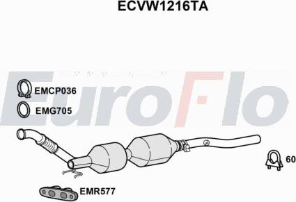 EuroFlo ECVW1216TA - Catalytic Converter car-mod.net