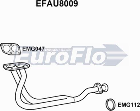 EuroFlo EFAU8009 - Exhaust Pipe car-mod.net
