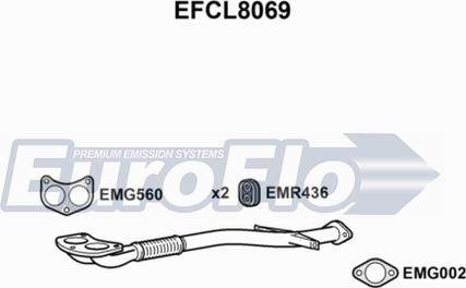 EuroFlo EFCL8069 - Exhaust Pipe car-mod.net