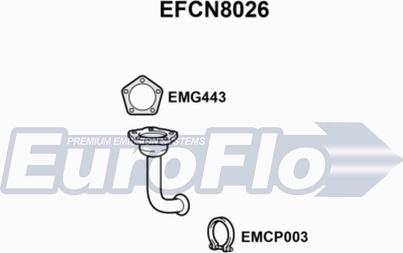 EuroFlo EFCN8026 - Exhaust Pipe car-mod.net