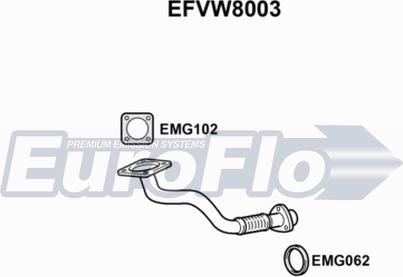 EuroFlo EFVW8003 - Exhaust Pipe car-mod.net