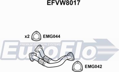 EuroFlo EFVW8017 - Exhaust Pipe car-mod.net