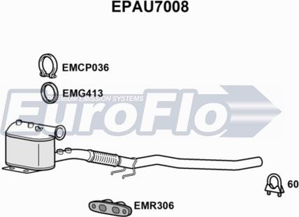 EuroFlo EPAU7008 - Soot / Particulate Filter, exhaust system car-mod.net