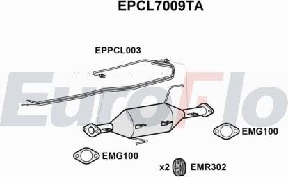 EuroFlo EPCL7009TA - Soot / Particulate Filter, exhaust system car-mod.net